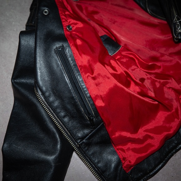 Vintage REAL Leather Motorcycle Jacket and Chaps - Picture 3 of 6